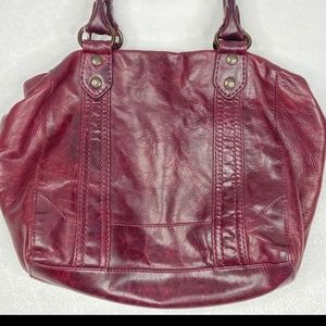 FRYE Melissa tote purse red distressed leather bag